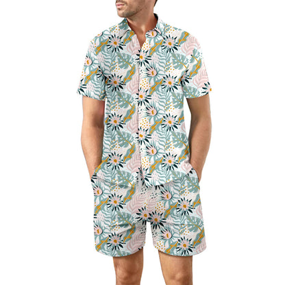Ensemble "Riviera" 2 Pièces – Chemise à Imprimé Floral & Short Fluide