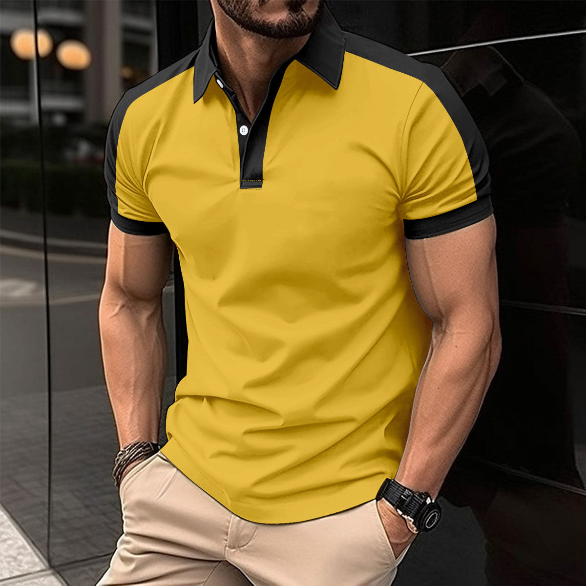 Polo décontractés d'été à manches courtes pour hommes plusieurs couleurs disponibles