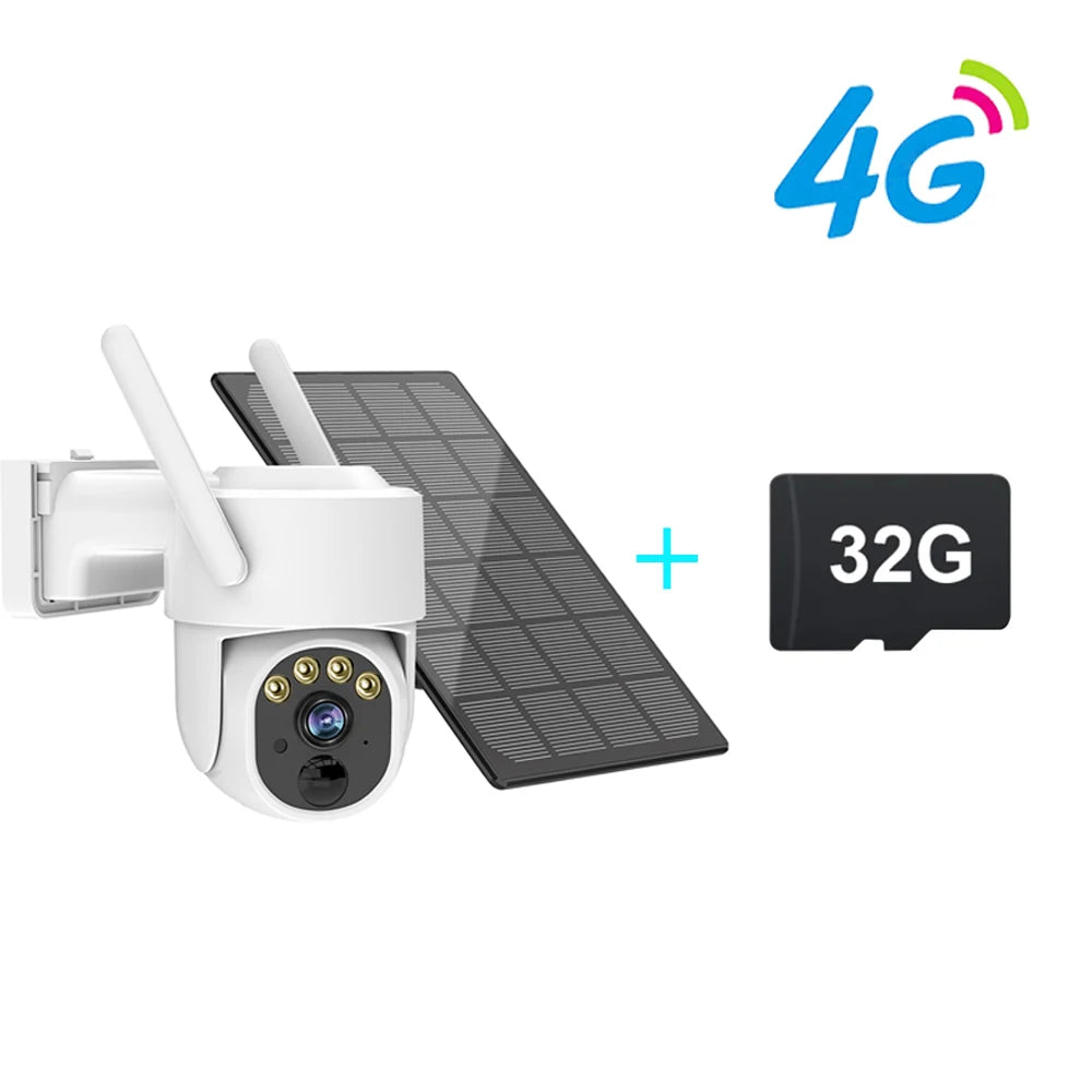 Zoom 5X protection de sécurité 3MP solaire 4g sim 12000 mAh alimenté par batterie 3W solaire caméra de surveillance extérieure caméra wifi sim