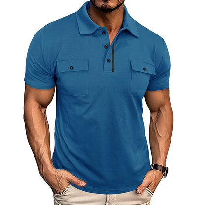 Polo "Tactical-Summer" – Coupe Ajustée, Doubles Poches Poitrine & Style Outdoor