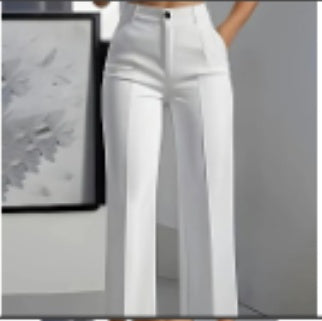 Nouveau pantalon de couleur unie pour femmes transfrontalières Pantalons à jambes larges