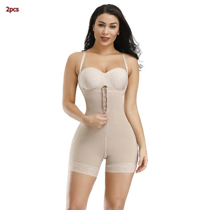 Gaine Corset "Sculpt-Lace" – Taille Haute, Bretelles Ajustables & Dentelle de Luxe