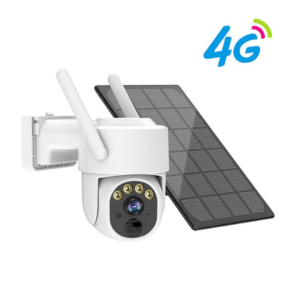 Zoom 5X protection de sécurité 3MP solaire 4g sim 12000 mAh alimenté par batterie 3W solaire caméra de surveillance extérieure caméra wifi sim