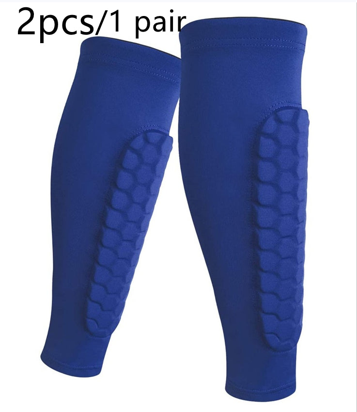 Protège-Tibia "Hexa-Shield" – Manchon de Compression Anti-Collision en Nid d'Abeille