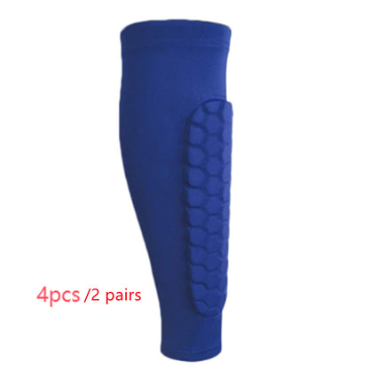 Protège-Tibia "Hexa-Shield" – Manchon de Compression Anti-Collision en Nid d'Abeille