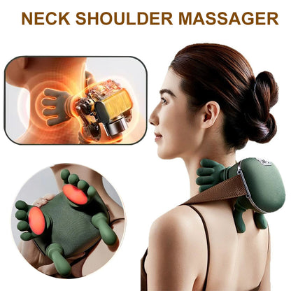 Masseur Cervical "Mains de Soie" – Technologie de Pétrissage 4D & Thermothérapie