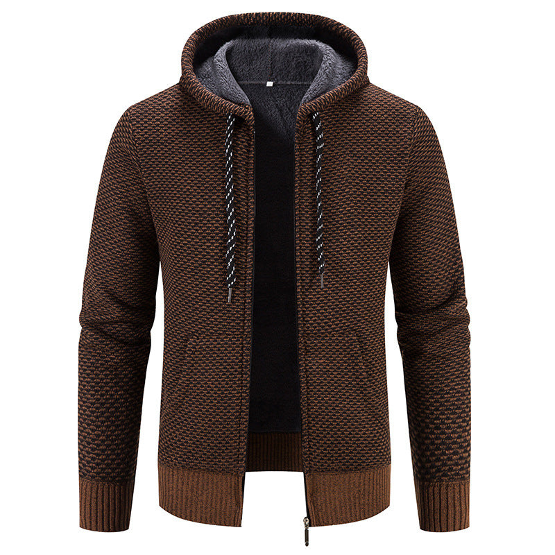 Manteau d'hiver Fermeture à glissière Couleur unie Manches longues Cordon de serrage avec capuche