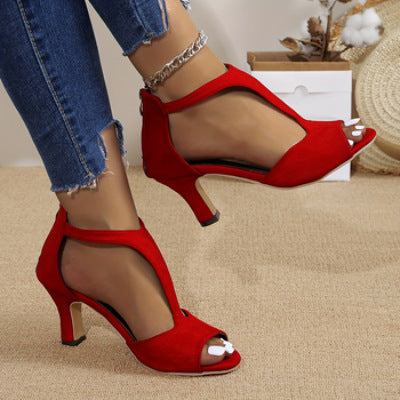 Sandales "Sky-High Chic" – Bottines d'Été à Bout Ouvert & Fermeture Éclair