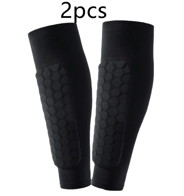 Protège-Tibia "Hexa-Shield" – Manchon de Compression Anti-Collision en Nid d'Abeille
