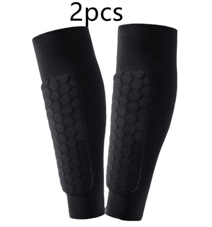Protège-Tibia "Hexa-Shield" – Manchon de Compression Anti-Collision en Nid d'Abeille