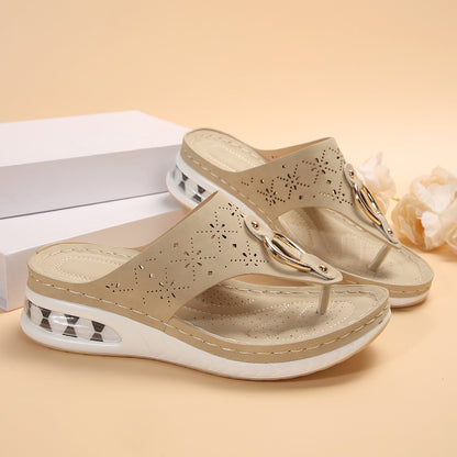 Sandales "Air-Step" à Semelle Épaisse – Confort Coussin d'Air & Design Creux