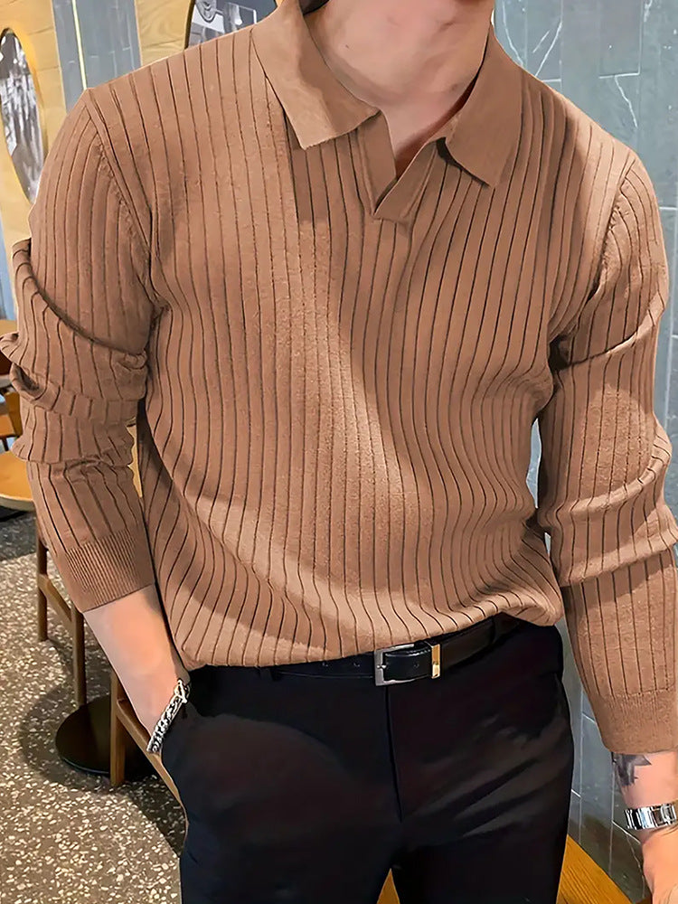 Polo "Waffle-Knit" – Maille Gaufrée Extensible & Coupe Slim Élégante