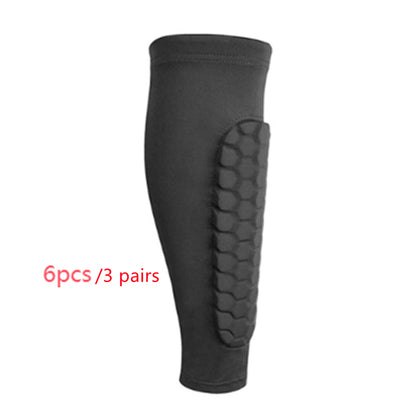 Protège-Tibia "Hexa-Shield" – Manchon de Compression Anti-Collision en Nid d'Abeille
