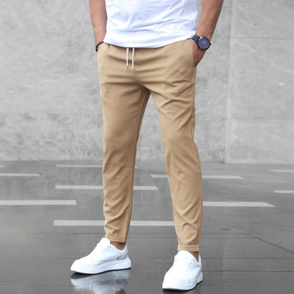 Pantalon "Urban-Slim" – Coupe Crayon Ajustée & Taille à Cordon