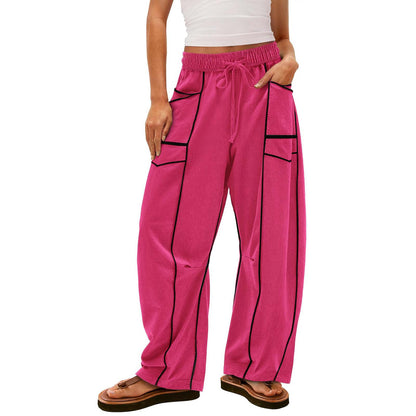 Pantalon Cargo Graphique "Aura" – Coupe Large & Détails Contrastés