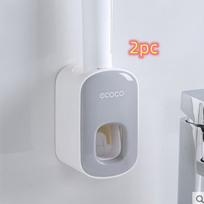 Distributeur "Smile-Press" – Porte-Dentifrice Automatique & Support Mural Antibacté