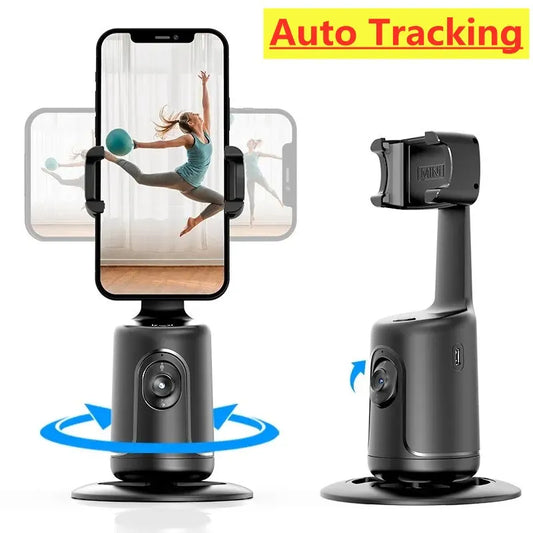 Stabilisateur 360, Suivi automatique du visage Cardan AI Smart Cardan Support de téléphone automatique pour smartphone Vidéo Vlog Trépied stabilisateur en direct