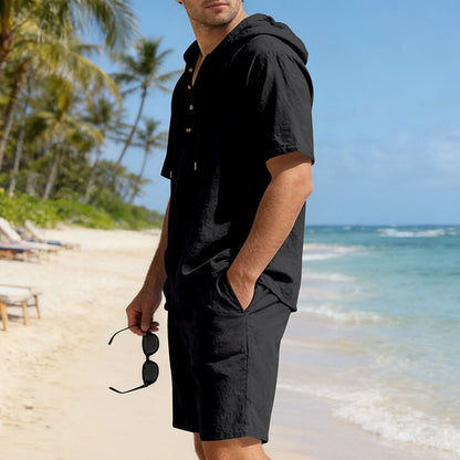 Ensemble "Holiday-Breeze" – Duo Lin & Coton à Capuche & Short Respirant