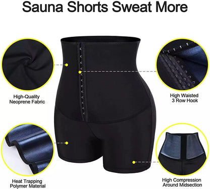 Short de Sudation "Thermo-Sculpt" – Effet Sauna, Taille Haute & Brûle-Graisses