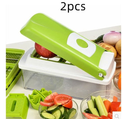 Hachoir "Pro-Chef 12" – Coupe-Légumes Multifonctionnel 12-en-1 & Mandoline de Précision