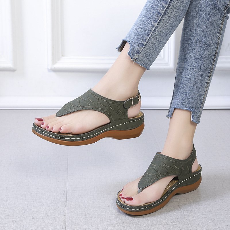Sandales "Infinity-Wedge" – Tongs Compensées Minimalistes & Confort Absolu