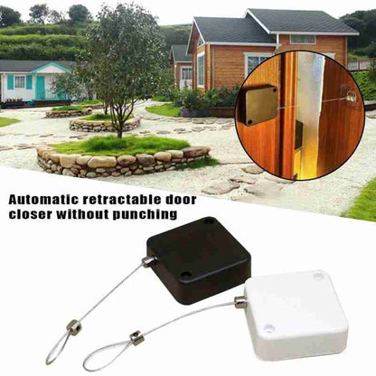 Ferme-Porte Automatique "Easy-Close" – Installation Sans Perçage & Tension Réglable (500g-1000g)
